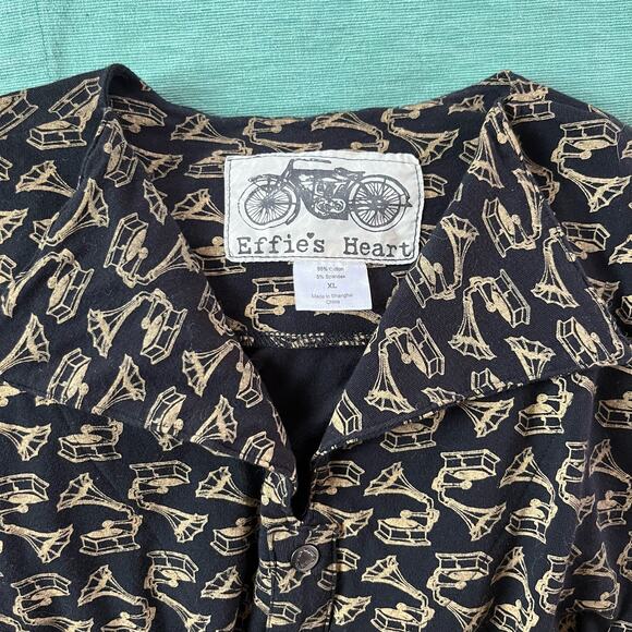 Effie's Heart Modcloth Anthropologie Luisa Gramophone Dress // Size XL - Picture 2 of 4